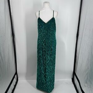 Laurence Kazar Green Sequin Dress